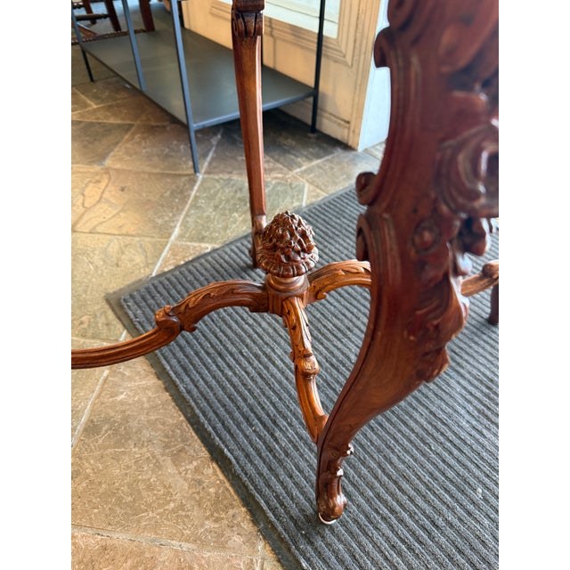 Mid 20th Century Italian Hand Carved Walnut Side Table For Sale - Image 5 of 12