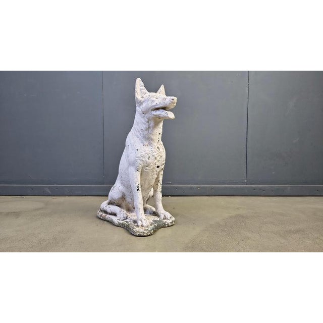 Vintage Concrete Guard Dog Sculpture, 1960s For Sale - Image 12 of 15