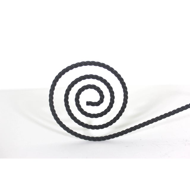 Mid 20th Century Vintage Black Candle Snuffer, Twisted Scroll Handle, Spanish Revival For Sale - Image 5 of 7