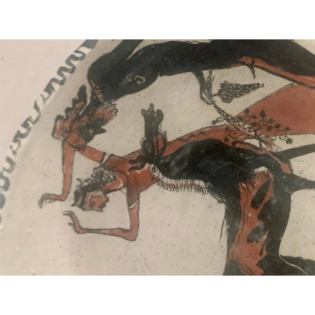 Mid 20th Century Mid 20th Century Hand Made Studio Pottery Terracotta Figural Drawing Bowl For Sale - Image 5 of 11