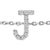 Contemporary 10K White Gold Diamond Accent "J" Initial Charm and Link Bracelet For Sale - Image 3 of 6
