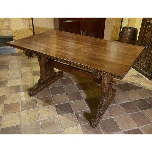 16th Century Renaissance Italian Walnut Table, Florence For Sale - Image 12 of 16