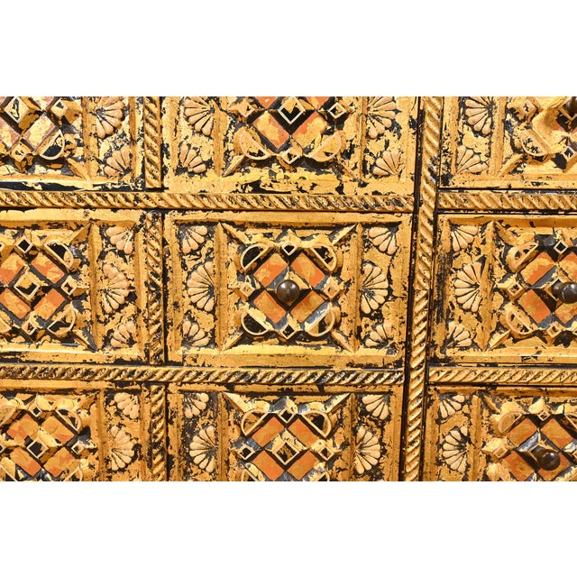 Wood John Widdicomb Mediterranean Treasure Chest Low Credenza, 1960s For Sale - Image 7 of 12