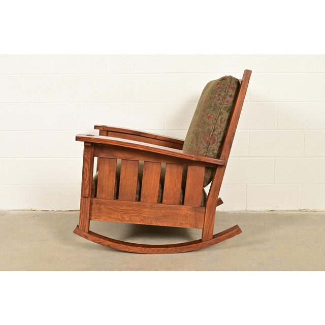 L. & J. G. Stickley Mission Oak Arts & Crafts Rocking Chair For Sale - Image 11 of 14