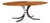 Osvaldo Borsani for Stow & Davis Mid Century Starburst Walnut and Steel Oval Dining Table For Sale