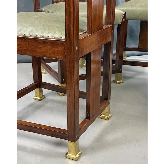 Vienna Secession Art Nouveau Chairs with Inlay, 1900s, Set of 4 For Sale - Image 10 of 13