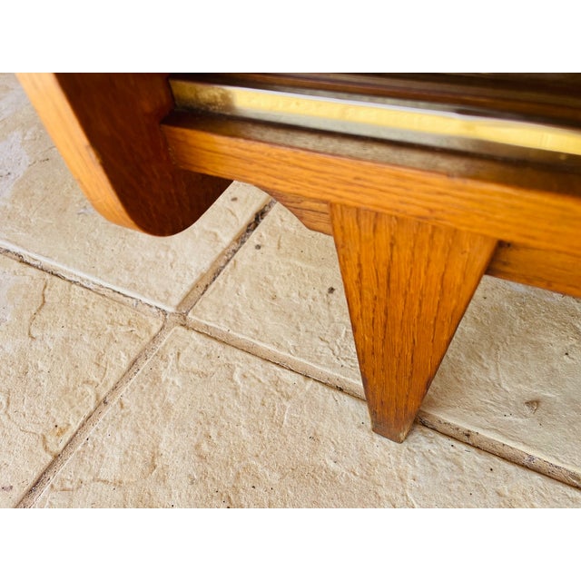 Mid-Century Oak Bookcase with Sliding Glass Doors, 1960s For Sale - Image 18 of 18