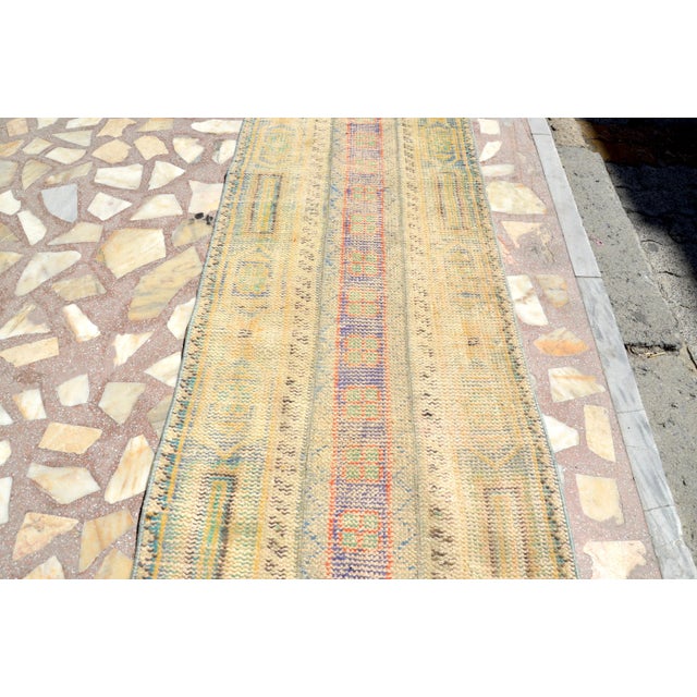Tribal Vintage Decorative Handknotted Runner For Sale - Image 3 of 11