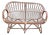 Vintage Italian Rattan Loveseat or Settee in the Style of Franco Albini For Sale