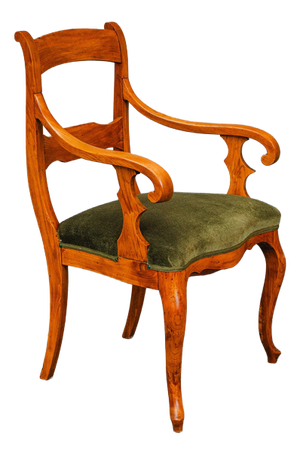 Biedermeier Armchair in Elm, Early 19th Century