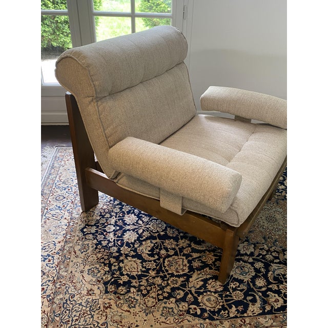 Wood Set of Armchair and Otoman from Rolf Benz, Germany, 1980s For Sale - Image 7 of 15