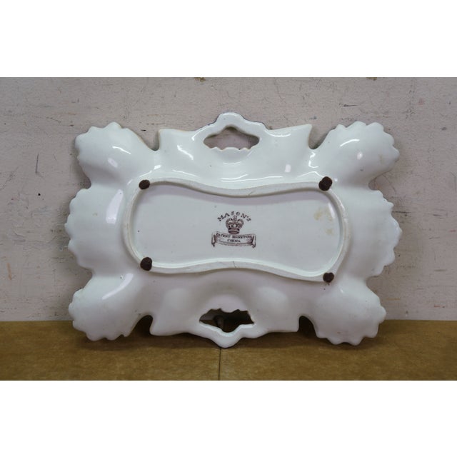 Antique Masons Ironstone Covey Ducks Imari Chinoiserie Platter Compote 11" For Sale - Image 10 of 11