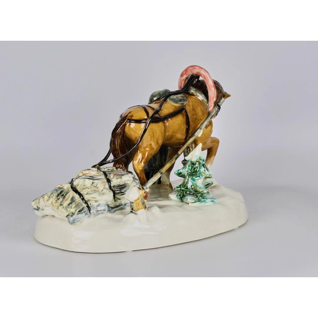 Ceramic Once in the Cold Winter Season Figure from Konakovo For Sale - Image 7 of 9