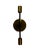 Metal West Elm Double Bulb Brass and Black Sconce For Sale - Image 7 of 7