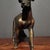 Gold Early 20th Century Gilt Bronze Dog Figure – 7.9" Standing Hound Sculpture With Red Pigment For Sale - Image 8 of 9