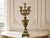 Antique French Brass and Marble 5-Arm Candelabra For Sale - Image 12 of 12