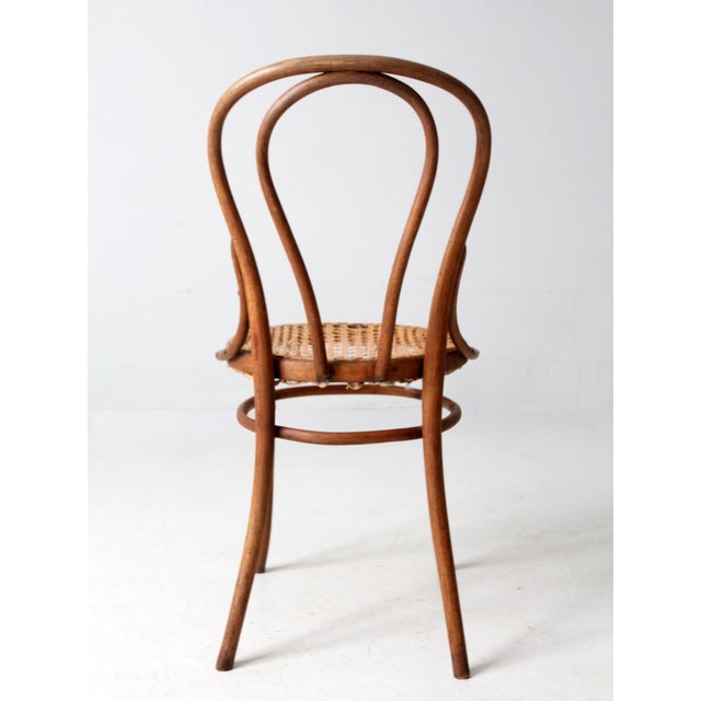 Antique Bentwood Bistro Cafe With Cane Seat For Sale - Image 6 of 13