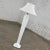1980’s Art Deco Revival to Postmodern Paolo Gucci Floor Lamp White Sculpted Resin & Original Bell Shade For Sale - Image 6 of 12