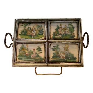 Late 19th Century English Gaming Tray w/ Accessories For Sale