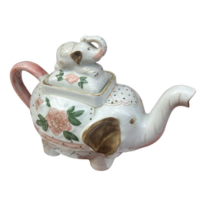 Vintage Painted Elephant Tea Pot