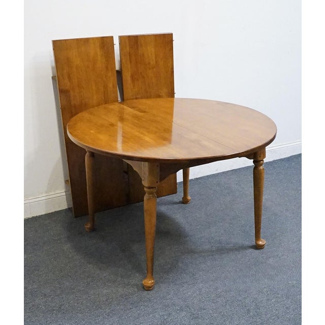 Ethan Allen Circa 1776 Collection Solid Maple Early American 74" Dining Table 18-6803 For Sale - Image 9 of 11