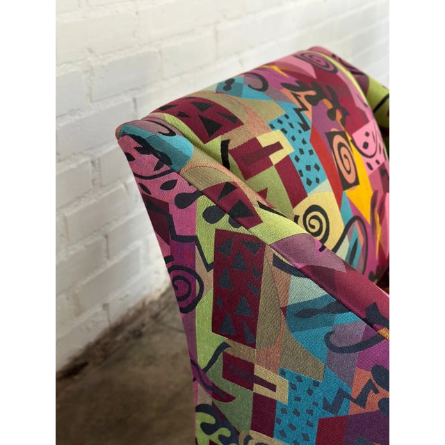 1990s Post Modern Angular Lounge Chair For Sale - Image 9 of 10