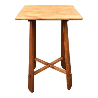 Mid 20th Century Arts & Craft Wood Side Table For Sale