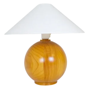 Mid-Century Modern Swedish Solid Pine Sculptural Table Lamp, 1970s