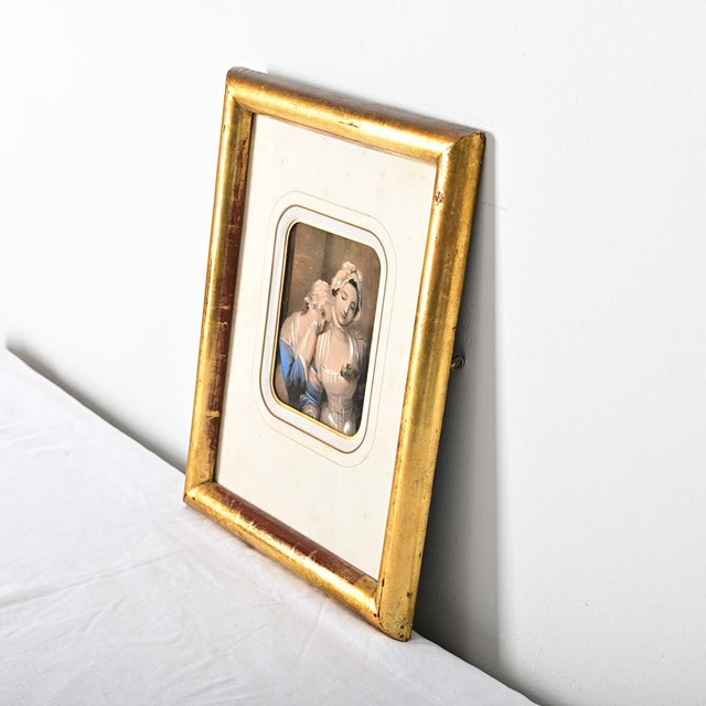 Printmaking Materials French 19th Century Framed Hand-Colored Lithograph For Sale - Image 7 of 9