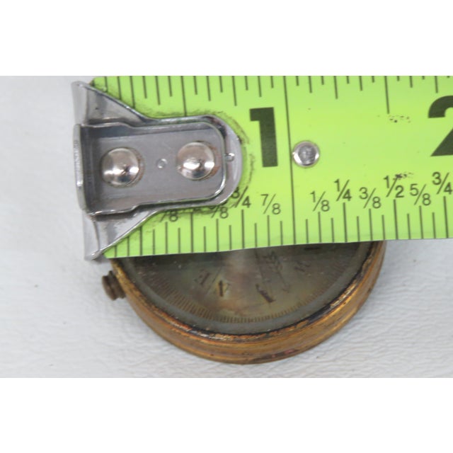 Metal Pocket Compass Made in France Early 20th Century Boussole 4490b For Sale - Image 10 of 11