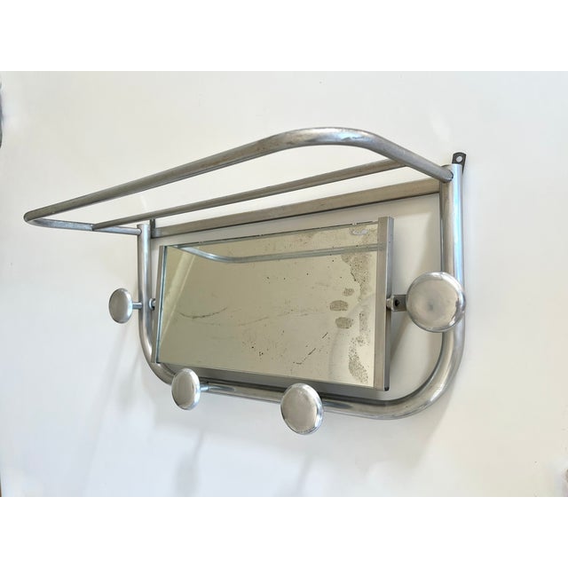 Vintage French Coat Rack with Mirror, 1940s For Sale - Image 12 of 12