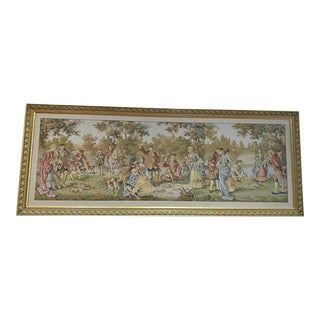 French-Inspired Large Framed Tapestry For Sale