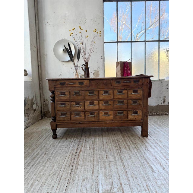 Multi-Drawer Workbench in Oak, 1950s For Sale - Image 18 of 18