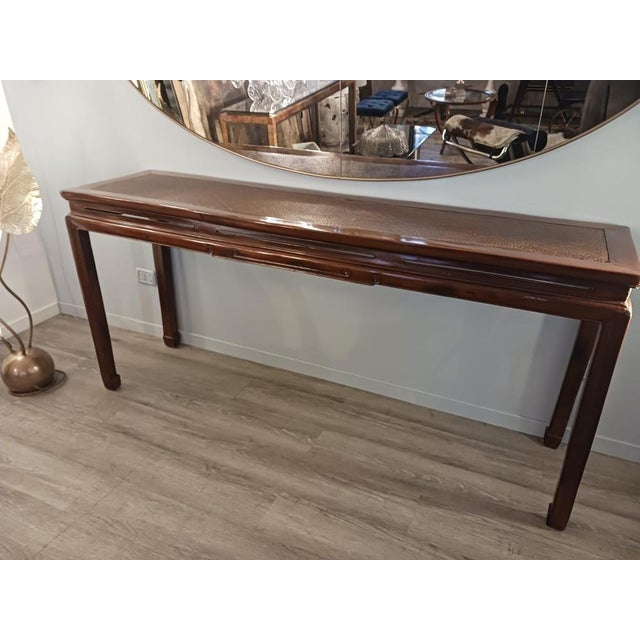 Mid 19th Century Chinese Rattan and Bamboo Console, 1850s For Sale - Image 5 of 9