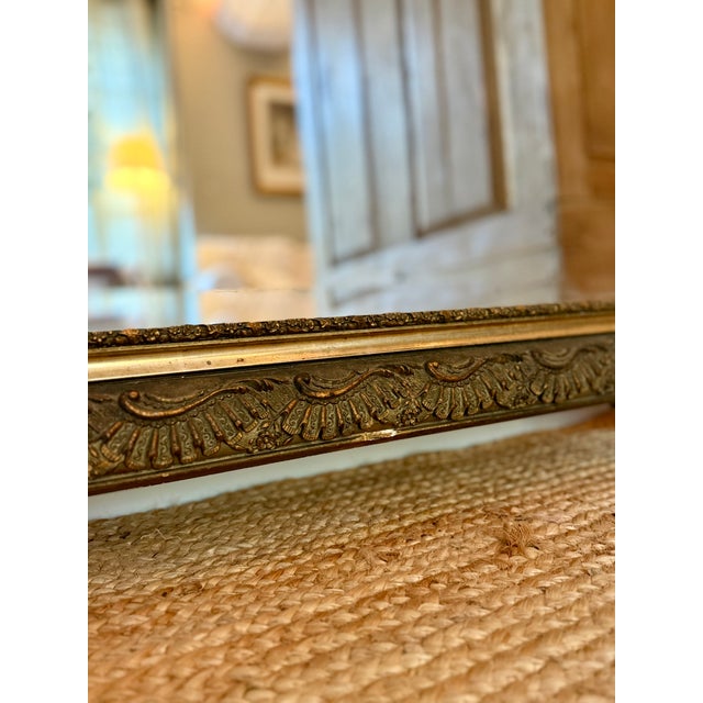 Large Antique French Gilded Mirror with Rococo Detailing For Sale - Image 5 of 18
