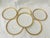 Vintage set of 6 C. Ahrenfeldt 24kt gold honeycomb rim saucer plates, I have a different gold rim cup shown in last pic....