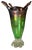 Mid-Century Murano Art Glass Purple 4 Point and Green Vase For Sale - Image 17 of 18