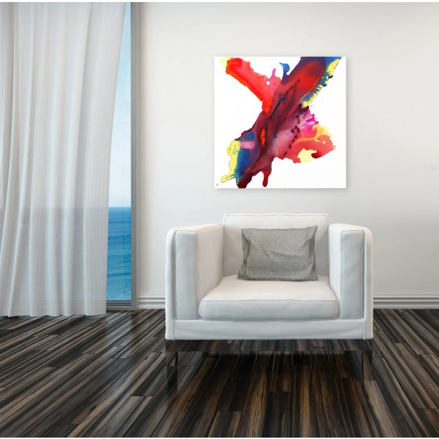 Red ''Rising'' Contemporary Abstract Acrylic Painting by Clara Berta For Sale - Image 8 of 9