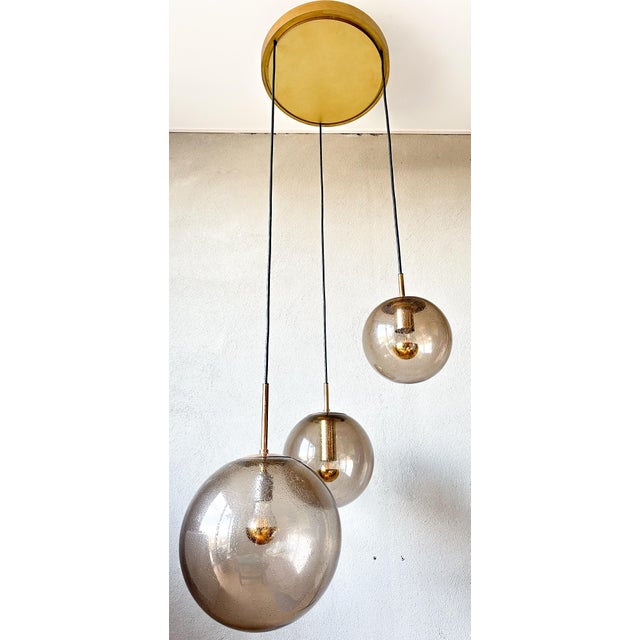 Metal Vintage Cascade Chandelier from Peill and Putzler, 1970s For Sale - Image 7 of 15