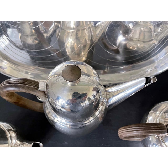 Mid 20th Century Large Mexican Modern Sterling Silver Coffee Tea Serving Set William Spratling For Sale - Image 5 of 18