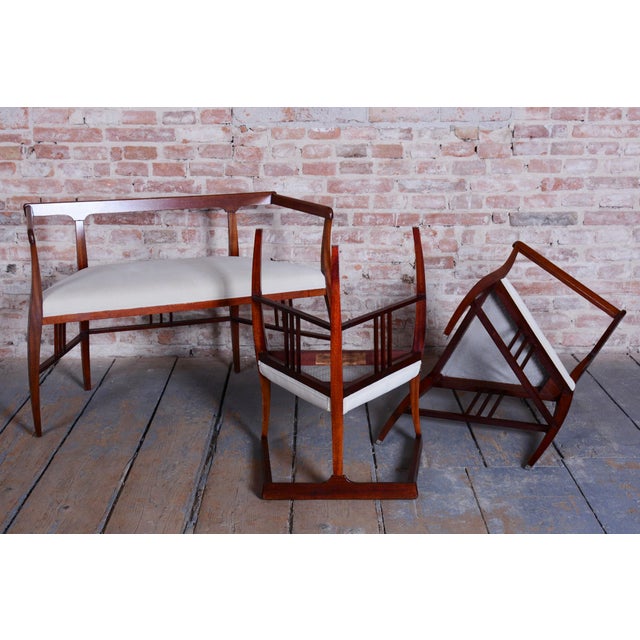 Czech Art Deco Dining Table and Chairs by J. Kotěra for Josef Motka - Litovel, 1900s, Set of 4 For Sale - Image 6 of 18