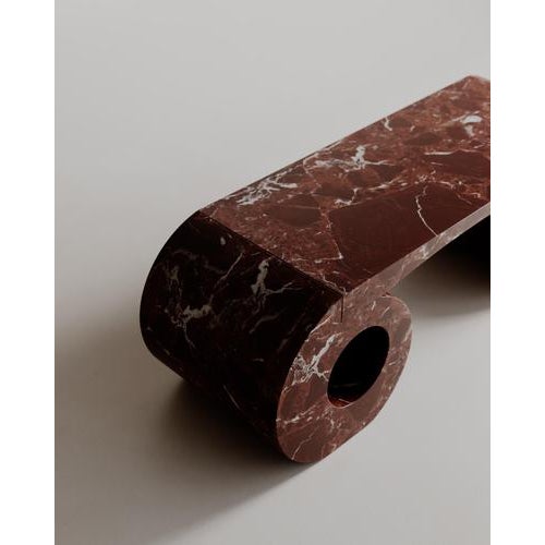 Verde Notte Marble Stone Eye Bench by Esther Knopfler For Sale - Image 12 of 17