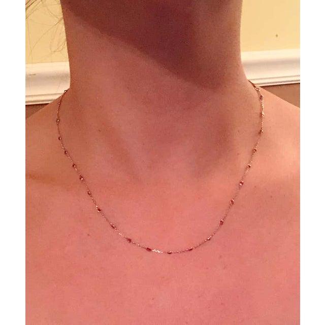 Metal 14 Karat White Gold Oval Link Necklace For Sale - Image 7 of 9