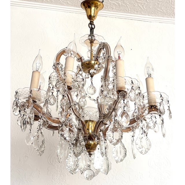 Vintage Italian Maria Theresa Chandelier, 1940s For Sale - Image 14 of 18