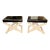 Pair of French Carved and Painted X Form Benches For Sale