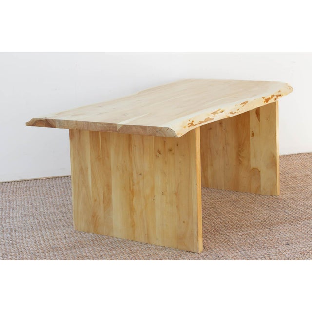 Coastal California Coastal 72" Bleached Live Edge Table For Sale - Image 3 of 6