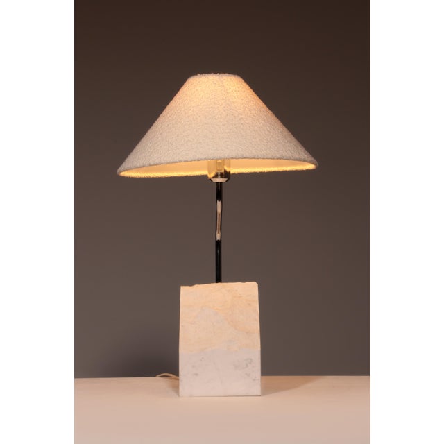 1970s Marble and Steel Table Lamp from Bergboms Scanlicht, 1970s For Sale - Image 5 of 14