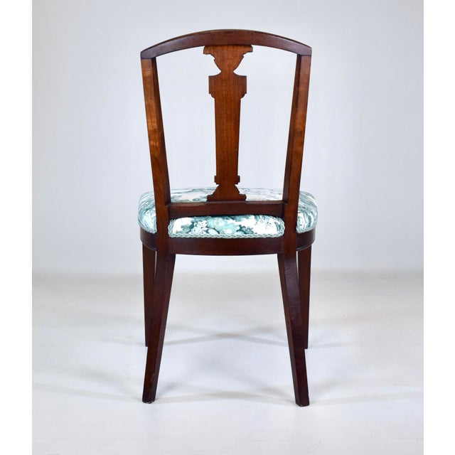 19th Century Antique Mahogany Side Chair in Equestrian Fabric For Sale In Philadelphia - Image 6 of 10