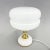 Milk Glass Brass Table Lamp attributed to Napako, 1970s For Sale - Image 3 of 11