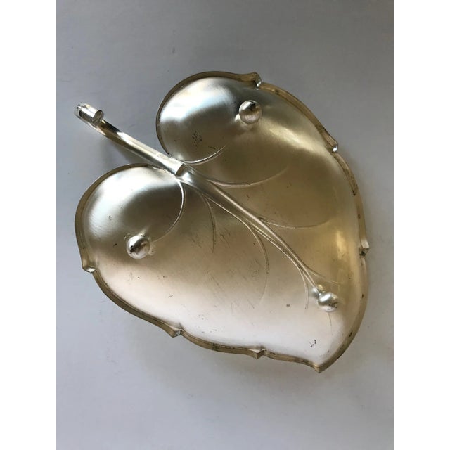 WMF Ikora Early 20th Century Vintage Ikora Silverplate Leaf Dish For Sale - Image 4 of 7